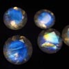 10 MM - Really High Grade - AAAAA - Rainbow Moonstone - Super Sparkle Nice Clean - Fine Cut Faceted Round Full Blue Fire - 6 pcs